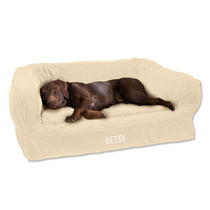 Venta al por mayor ecológico de lujo de lino rectangular para mascotas cama moderna lavable personalizado grande de cartón ortopédico gato perro sofá cama - Product Image 6