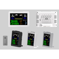 Station Météo Numérique Art Déco Personnalisée en Résine Horloge avec Affichage Intelligent LED Date Météo Style Antique