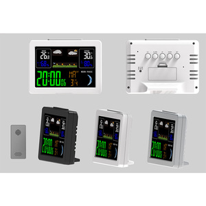 Tùy Chỉnh Kỹ Thuật Số Nghệ Thuật Deco Nhựa Thời Tiết Trạm Đồng Hồ Với LED Hiển Thị Thông Minh Ngày Thời Tiết Phong Cách Cổ - Product Image 2