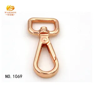 Hot Sale Durable Rose Gold Metal Swivel Snap Dog Hook for bag