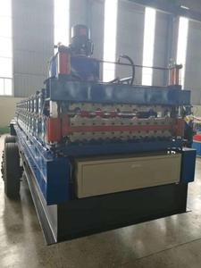Mobilen Anhänger Doppel <span class=keywords><strong>Deck</strong></span> Roll <span class=keywords><strong>Forming</strong></span> Maschine Dach Panels Farbe Stahl Glasierte <span class=keywords><strong>Forming</strong></span> Maschine - Product Image 3