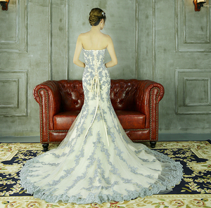 RSM66387 Robe de mariée <span class=keywords><strong>en</strong></span> dentelle sur mesure, élégante robe de mariée de style africain, robe de mariée sirène - Product Image 5