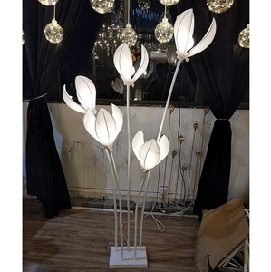 5 Đầu Silk Lily Hoa Mộc Lan Đèn Đám Cưới Trang Trí Lối Đi Trụ Cột Đường Dẫn/Đèn <span class=keywords><strong>LED</strong></span> - Product Image 5