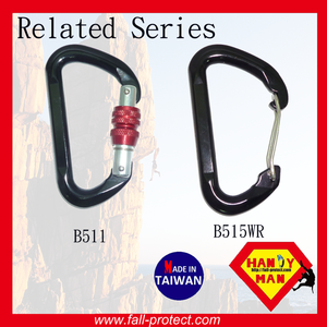 23KN Super D Type With Wire Gate Use For Hammock Aluminum Carabiner - Product Image 5