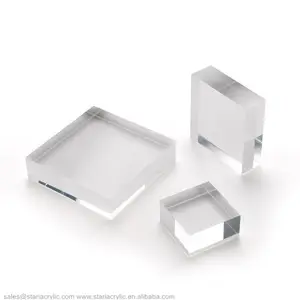 Blok Tampilan Solid Akrilik Kecil, Blok Perspex untuk Display Konter Perhiasan Jendela Toko Akrilik Sampai Kolektor Ritel