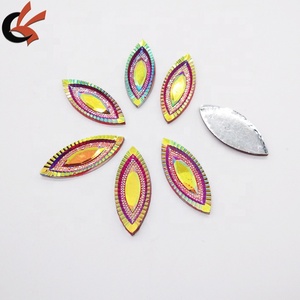 Colori AB grandi 20x50mm strass in resina alta Flatback cucito-On <span class=keywords><strong>cavallo</strong></span> occhio di <span class=keywords><strong>pietra</strong></span> per gioielli danza indumento borse decorazione abito - Product Image 3