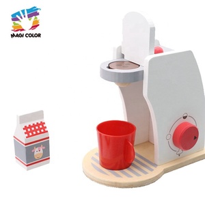 Machine à Café en Bois <span class=keywords><strong>Simulation</strong></span> Jouet Faire semblant de Jouer <span class=keywords><strong>Cuisine</strong></span> Espresso Maker pour Enfants W10D228 - Product Image 3