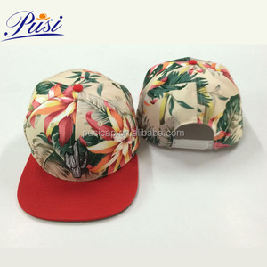 Mũ Lưỡi Trai Phẳng Thiết Kế Theo Yêu Cầu Mũ Snapback Hoa Nhiệt Đới, Mũ Lưỡi Trai In Họa Tiết Hawaii - Product Image 4