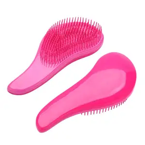 Pente compacto de plástico anti-estático, escova sem desembaraçamento para cabelos