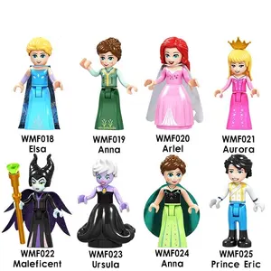 Mini figurines pour filles, blocs de construction, Belle bête, cendrillon, Elsa, juguetes, échelle éducative, jouets animaux, super héros
