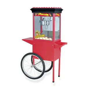 Oute Ce Goedkeuring Commerciële Popcorn Machine Met Trolley Winkelwagen (Diamant Top)