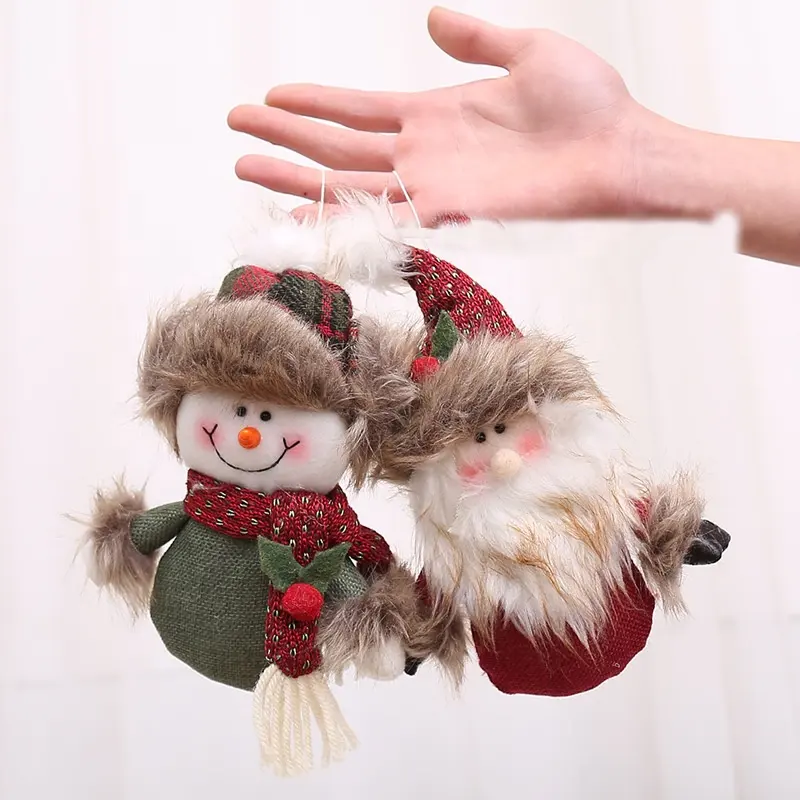 Buon Natale Ornamenti Regalo di Natale Babbo Natale Pupazzo di Neve Albero di Bambola Giocattolo Appendere Decorazioni per la Casa