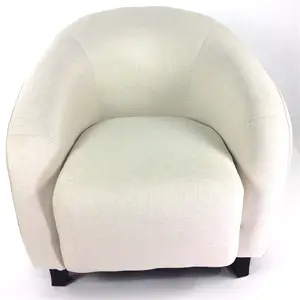 Best Selling Comfy Zitten Kleine Fauteuil Oversized Witte Doek Enkele Stoel