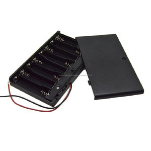 ON/OFF Anahtarı Kapak Ile 8x1.5 V AA hücre (<span class=keywords><strong>UM</strong></span>-3 * 8) pil Tutucu Pil Kutusu Pil Kutusu Siyah Kırmızı Tellere ile - Product Image 2