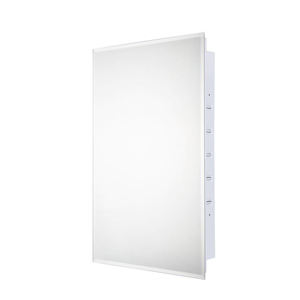 نوعية جيدة من الحديد رذاذ الطلاء الحمام خزانة طبية مع شطبة مرآة الصلب الأبيض خزانة بمرآة - Product Image 1