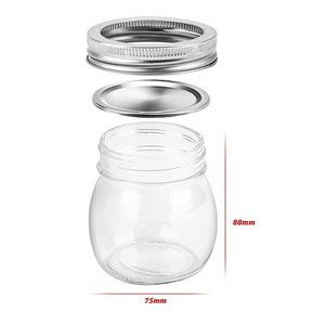 8oz 300ml stoples kue Mason bening kosong kaca dengan tutup aluminium untuk penyimpanan permen - Product Image 6