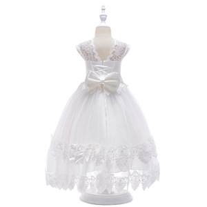 Nueva ropa de los niños Rosa blanco champán 4-15years adolescentes niños vestido de arco de boda, las muchachas de flor vestido de - Product Image 4