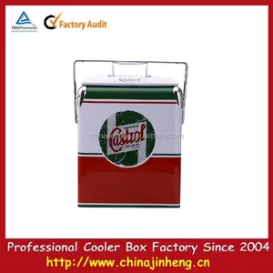 Retro soğutucu kutu/bira soğutucu kutusu/eski buz yalıtımlı metal soğutucu kutusu
