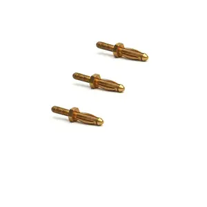 Professional manufacturing custom cnc turned brass electrical plug brass contact pin