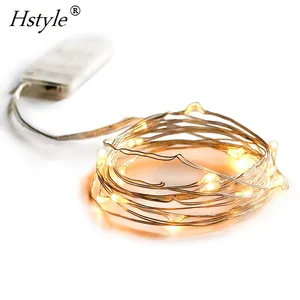 2M 20 LEDs Christmas Copper Wire Cr2032 Battery Operated Led Micro String Light Xmas Wedding Party Decor HNL174