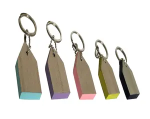 Wooden keychain for promotion gifts and decoration