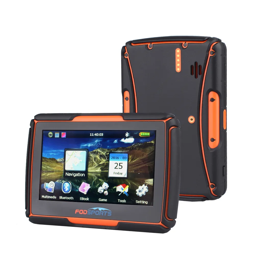 Waterdichte IPX7 8 Gb Motorcycle Gps Navigator Auto Gps 4.3 Inch