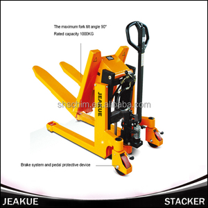 Barato 1000 kg doble carretilla elevadora paleta camión semi eléctrico de <span class=keywords><strong>jack</strong></span> - Product Image 4