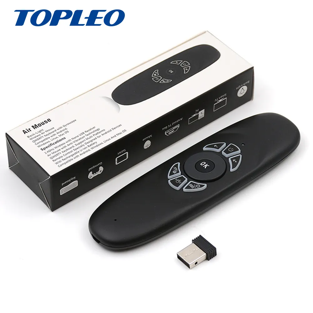 Selling well all over the world led 2.4G air mouse ac tv remote control manual