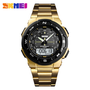 <span class=keywords><strong>SKMEI</strong></span>-<span class=keywords><strong>reloj</strong></span> deportivo de cuarzo para hombre, pulsera de lujo de negocios, resistente al agua, de acero inoxidable - Product Image 2