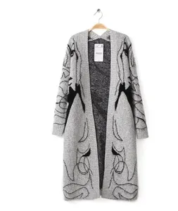 DY0421W Europe Fashion <strong>Ladies</strong> Handmade <strong>Crochet</strong> Long <strong>Cardigan</strong> - Product Image 1