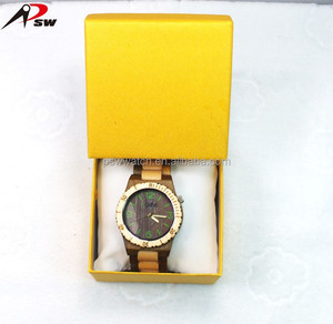 Montre en bois de bambou naturel pour homme, jouet artisanal fait à la main, usine - Product Image 4