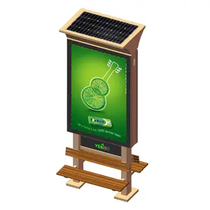 Outdoor Energy Saving Advertising Display Solar Power Light Box