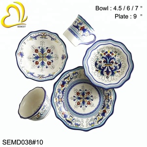 Service de table en mélamine jetable coloré de style moderne Sebest Factory, 4 pièces, formes différentes, en stock - Product Image 2