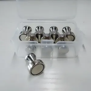 Ímã de neodímio permanente forte, d12mm metal push pin magnético com cada pacote de 12