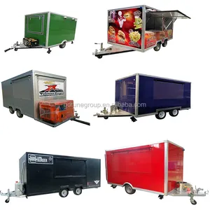 Mobiele Voedsel Vrachtwagen 7.5ft Restauratierijtuig Voedsel Trailer Voor Europa Leveranciers Hotdog Voedsel Winkelwagen