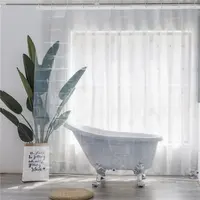 Revestimiento de cortina de ducha transparente de pvc