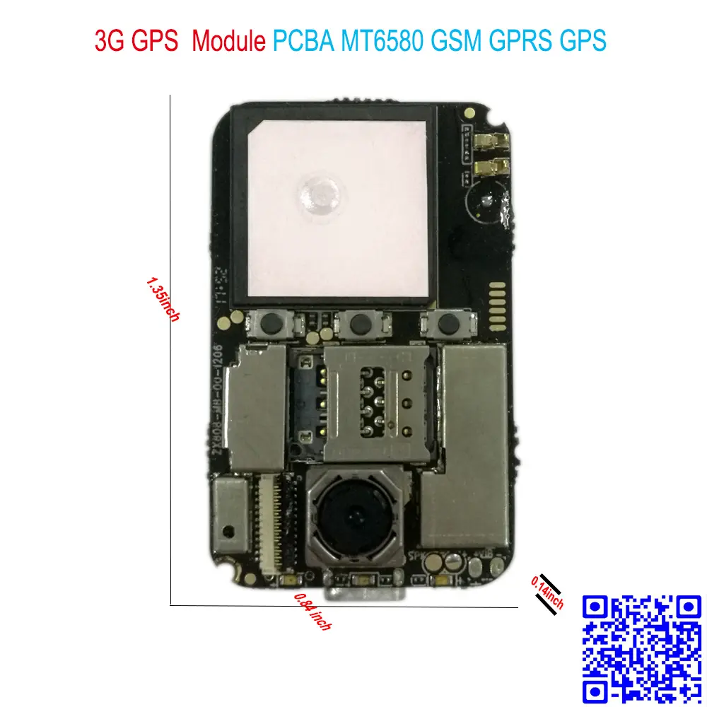3G GPS Tracker PCB เมนบอร์ด MT6580 GSM GPRS โมดูล GPS 2G + 3G + GPS + WiFi + วิดีโอระบบอัจฉริยะ Android