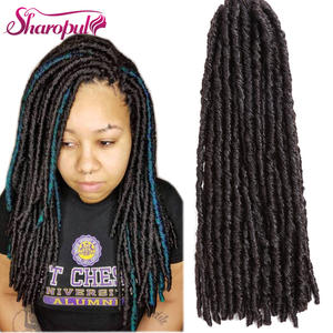 Dreadlocks synthétiques douces de 20 pouces, tresses au crochet, style de cheveux jumbo dread, ombré, faux locs, extensions de cheveux pour tresser - Product Image 1