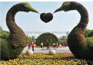 LSWS15122606 искусственный лебедь для украшения на заказ, изготовленный из искусственных пластиковых листьев - Product Image 3