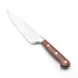 Juego de cuchillos de cubiertos de 6 piezas con mango de madera Pakka con soporte de madera de goma - Product Image 4