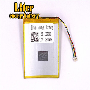 Plug 1,0-5 p 307090 2800 mAh 3,7 V rechargeable LiPo battery solar Li ion polymer lithium battery with PCM - Product Image 3
