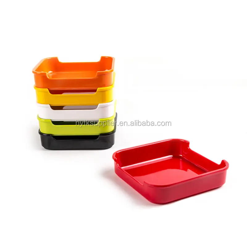 Wholesale Hot pot restaurant plastic Shabu tray, melamine barbecue plate