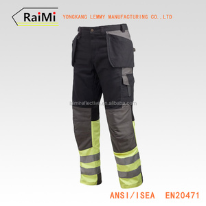 100% Poliestere Abbigliamento Da Lavoro Lavoro Uomo Pantaloni Nastro Riflettente Cargo Pantaloni Da Lavoro ad alta visibilità gilet per <span class=keywords><strong>bambini</strong></span> - Product Image 2