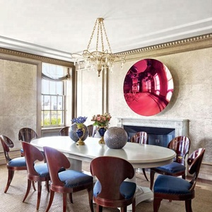 Hotel interior design artigianato in metallo lucidato specchio concavo <span class=keywords><strong>appendere</strong></span> decorazione per la casa statua moderna in acciaio inox arte <span class=keywords><strong>scultura</strong></span> - Product Image 3