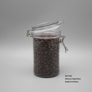 Chất Lượng Tốt Nhất Thực Phẩm Lưu Trữ Chai, cao Vòng 700Ml PET Nhựa Cà Phê Nguyên Liệu Đậu Lưu Trữ Jar Và Màu Xanh Lá Cây Trà Lưu Trữ Container - Product Image 6