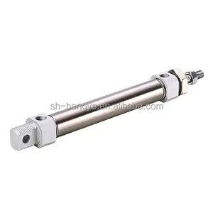 Standar ISO 6432 Single Acting Musim Semi Kembali atau Double Acting Stainless Steel Tidak Diperbaiki Bulat Mini Silinder MI 8-25