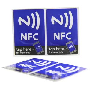 Stiker NFC RFID Kertas Telepon 13.56MHz Kertas Cetak Logo Kustom QR