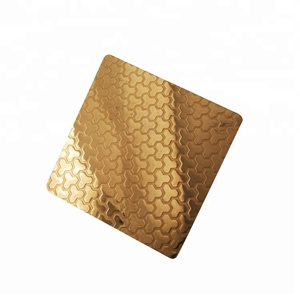 Placa de acero inoxidable decorativa de agua laminada <span class=keywords><strong>en</strong></span> frío 430 J3 300 Series 2B del fabricante, hoja de bobina de oro, Metal ondulado ASTM 316L - Product Image 2