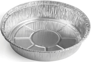 Products Home Kitchen Kitchen Use Aluminium Foil Hot Selling Products Disposable 9 Inches Round Aluminum Foil Tray Food Container Lunch Box Airline Home Kitchen Use