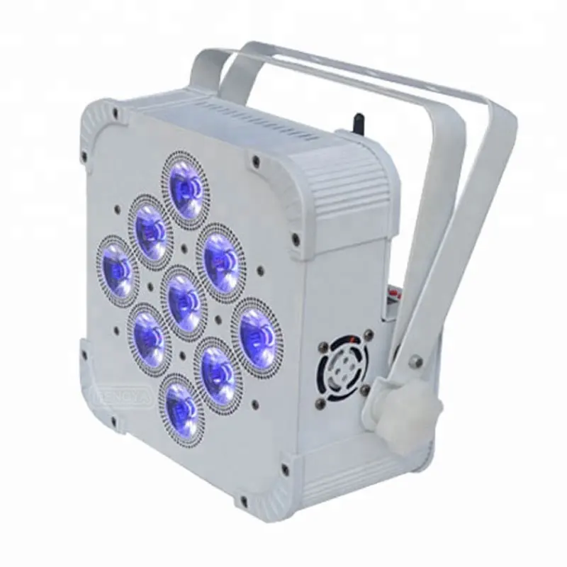 Heute 3%-5% RABATT auf sonder angebot LED-Lampe 9*18W RGBWA UV dmx Drahtloses batterie betriebenes LED-Bühnen licht für Hochzeiten